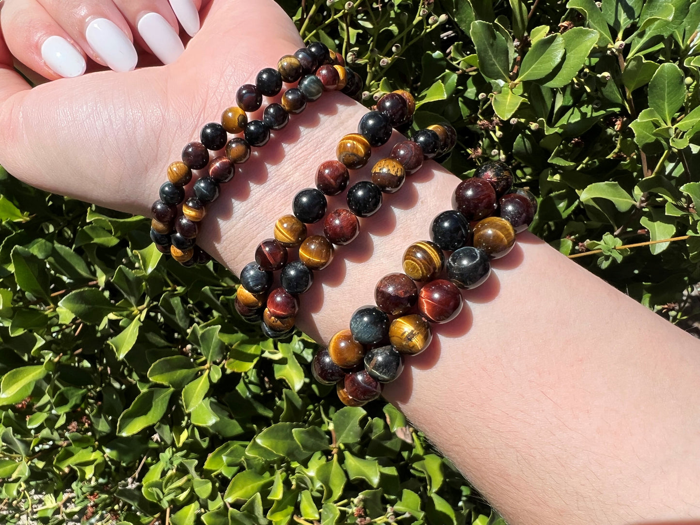 MIXED TIGERS EYE BRACELET