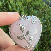 ROSE QUARTZ HEART PENDANT
